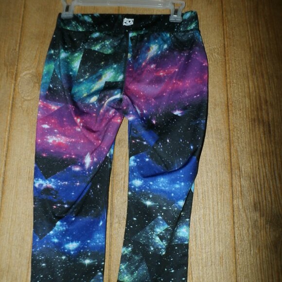 WOMENS FILA Performance Sportl Running Legging Capri Galaxy Galactic design - Picture 7 of 10